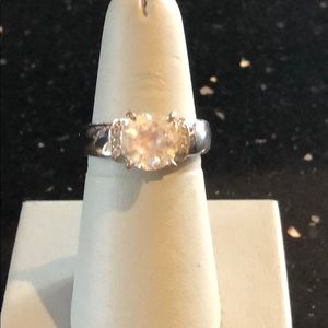 Epiphany Platinum Clad Diamonique Solitaire Ring